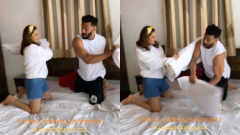 Lovebirds Anita Hassanandani And Rohit Reddy Getting Into A Mushy Pillow Fight Is Absolute Goals – VIDEO