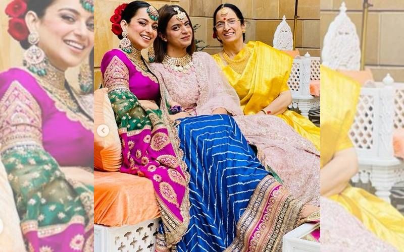 Kangana Ranaut Dons A Traditional Bandhani Lehenga That Took 14 Months To Make On Brother's Wedding; Cost Of Jewellery And Outfit Will Leave You Numb