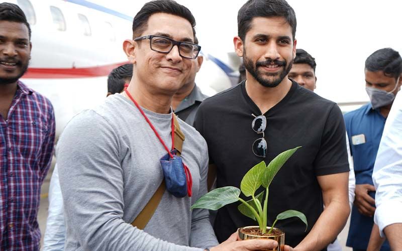 Aamir Khan And Naga Chaitanya Participate In Green India Challenge In Hyderabad