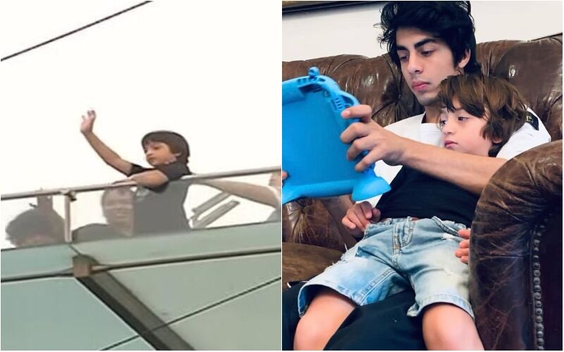 Shah Rukh Khan’s Youngest Son AbRam Khan Waves At Fans From Mannat's Balcony After His Brother Aryan Khan Gets Bail-SEE Photos