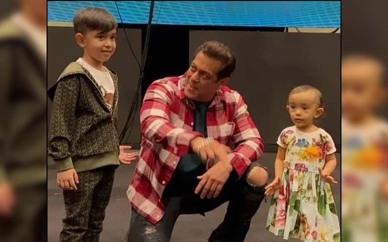 Salman Khan Tries To Make Nephew Ahil And Niece Ayat Dance On His Song 'Allah Duhai' In Dabangg Tour BTS Video; Fans Say, 'So Cute' -WATCH