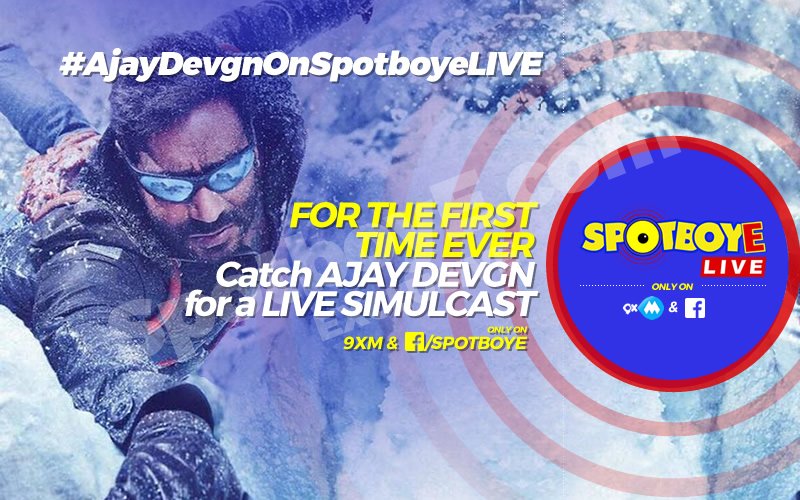 SpotboyE Live launches with Ajay Devgn on 9XM and Facebook