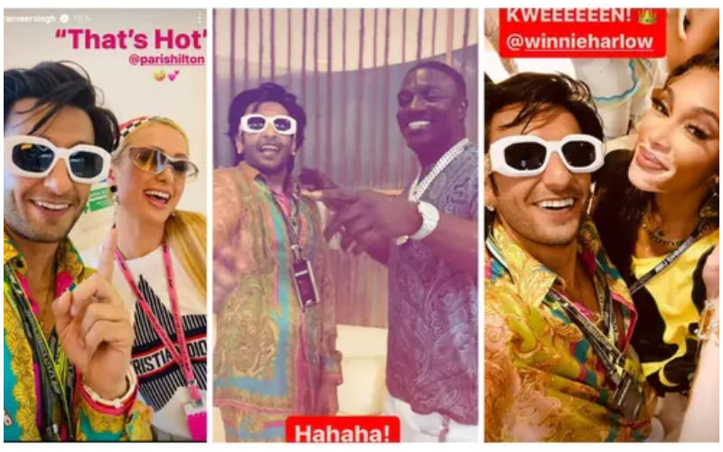 VIRAL! Ranveer Singh Poses With Paris Hilton, Ben Stokes, Usain Bolt, Amongst Others! Sings Chammak Challo With Akon-WATCH