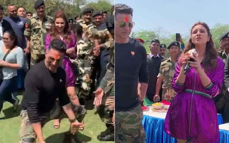 Akshay Kumar Dances His Heart Out With BSF Jawans While Parineeti Chopra Sings For Them- Watch Videos