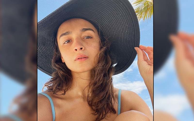 Alia Bhatt Says 'Smile, Dream, Shine' As She Shares A Gorgeous No Make-Up Beach Selfie; Effortlessly Rocks A Blue Bikini Top And Hat