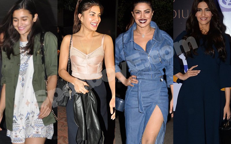 Alia And Jacqueline Go For The ‘No Make-Up’ Look; Priyanka And Sonam Doll-Up Loudly!