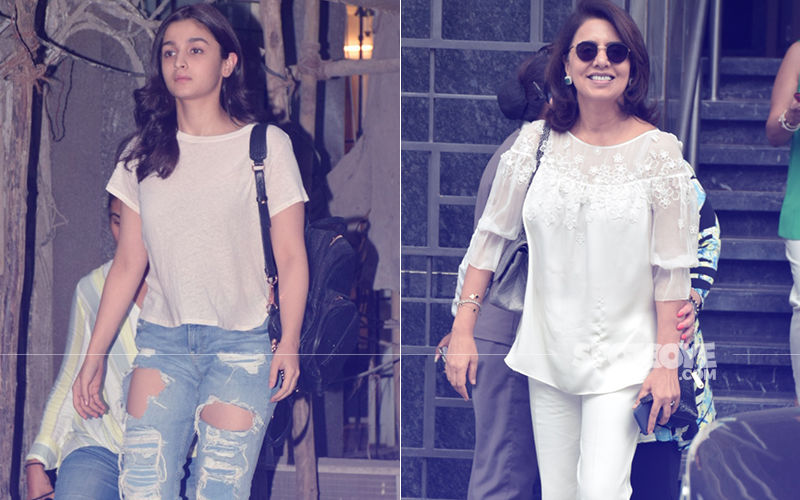 Alia Bhatt Enjoys A Salon Day, Ranbir's Mom Neetu Kapoor Lunches Next Door In Juhu