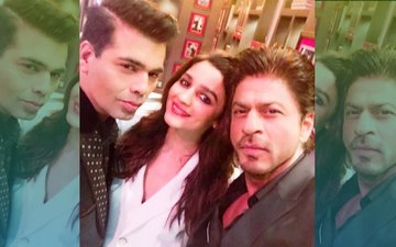 CLICKED: Shah Rukh Khan, Alia Bhatt, Karan Johar On The Sets Of Koffee With Karan