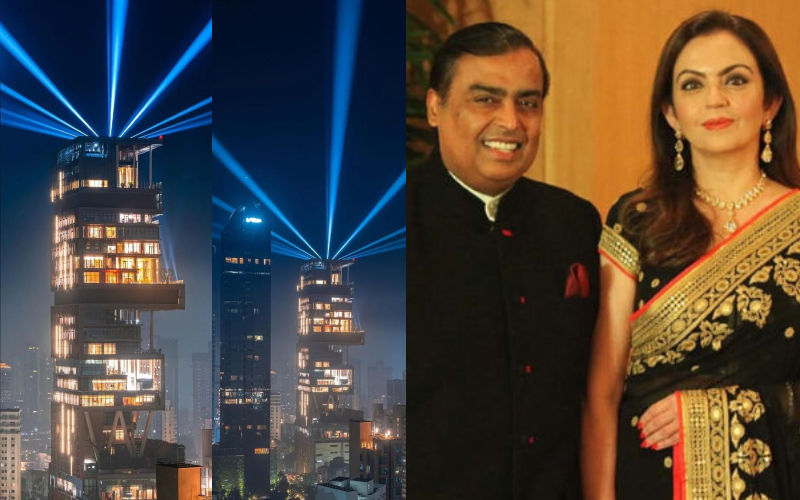 Mukesh Ambani's House ‘Antilia’ Lit Up Ahead Of New Year 2023; THIS Stunning PIC Of The Building Lighting Up The Sky, Will Blow Your Mind!