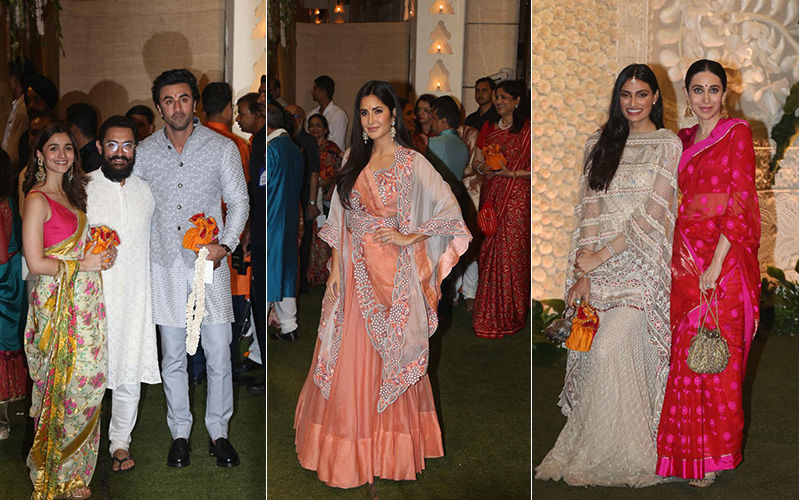 Ganeshotsav 2019: Alia Bhatt, Ranbir Kapoor, Katrina Kaif, Aamir Khan, Sachin Tendulkar, Bachchans Celebrate Ganpati Festival With Ambanis At Antilia