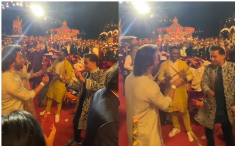 MS Dhoni Gets Dandiya Tips From Akash Ambani During Anant-Radhika's Pre-Wedding Festivities - WATCH VIRAL VIDEO