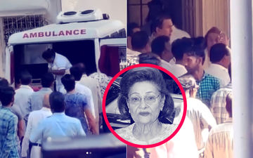 Ambulance Brings Krishna Raj Kapoor’s Mortal Remains To Her Chembur Bungalow