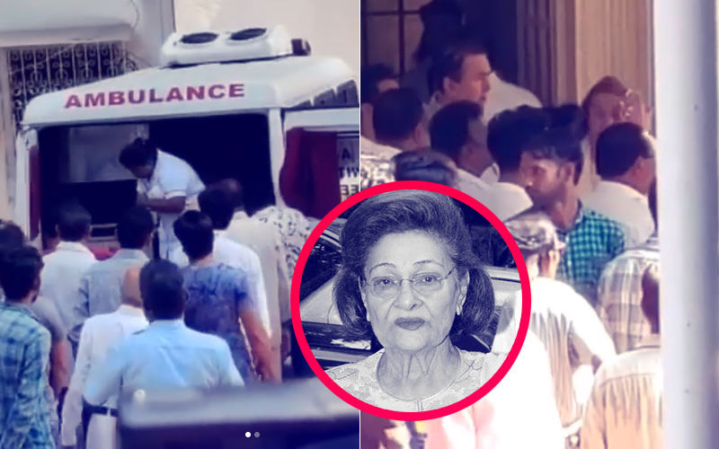 Ambulance Brings Krishna Raj Kapoor’s Mortal Remains To Her Chembur Bungalow