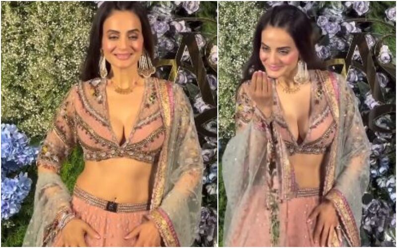 HOTNESS ALERT! Ameesha Patel Is A Sight To Behold As She Flaunts Her Cleavage In THIS Stunning Floral Lehenga - WATCH VIDEO