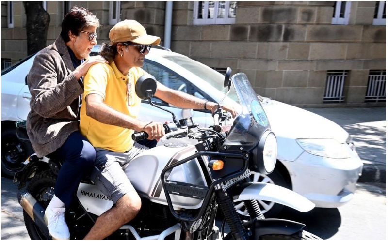 WHAT?! Amitabh Bachchan Takes Lift From Stranger! Hops On His Bike To Avoid Mumbai’s ‘Unsolvable Traffic Jams’-SEE PIC