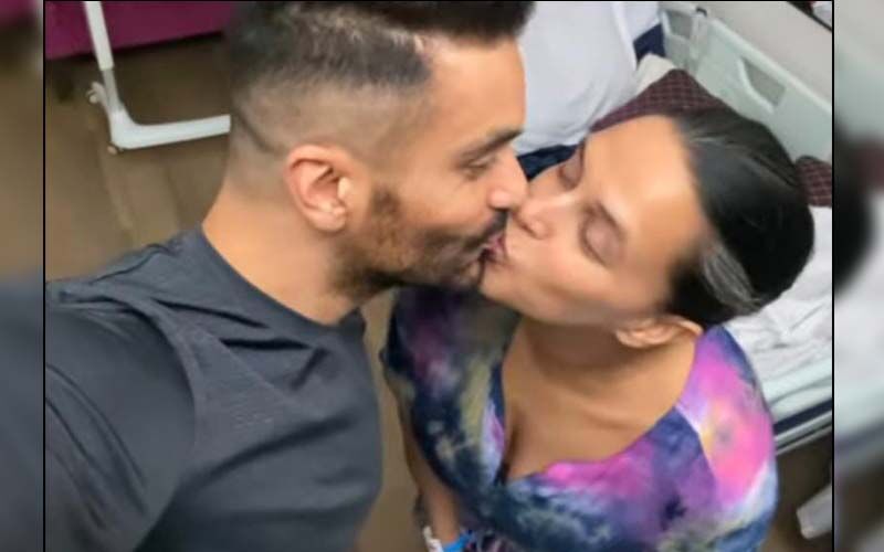 Angad Bedi Steals A Kiss From Wifey Neha Dhupia In The Hospital When Her Parents Aren't Around-WATCH Video