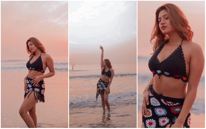 Anjali Arora Seduces Fans With Her Hot Looks In Black Bralette And Short Floral Skirt; Fans Say, ‘Hotness Overloaded’