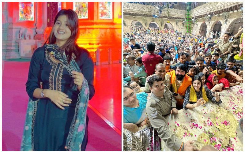 Anjali Arora Gets Mobbed By Fans As She Visits Vrindavan To Seek Blessings-DETAILS BELOW