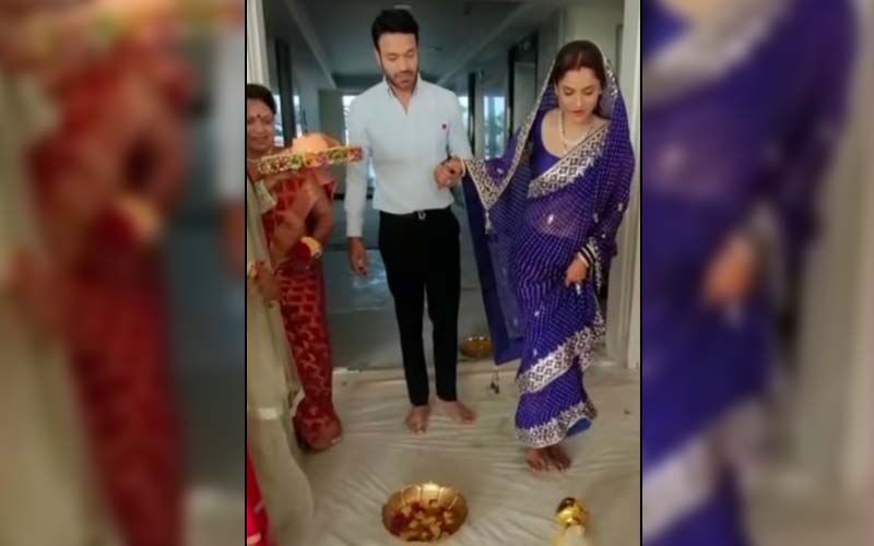 Ankita Lokhande Gives A Glimpse Of Her Griha Pravesh Ceremony; Actress Performs Puja With Hubby Vicky Jain At Their New House -WATCH VIDEO