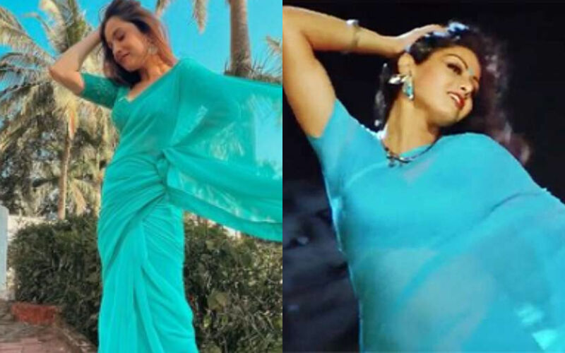 Ankita Lokhande Reminds Fans Of Sridevi's Iconic Blue Saree Look From The Song 'Kate Nahin Kat Te' From Mr India- PICS INSIDE