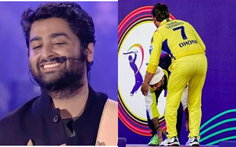 VIRAL! Arijit Singh TOUCHES Dhoni’s Feet During IPL 2023 Opening Ceremony! Netizens Go Beserk Over This Touching Moment-WATCH!