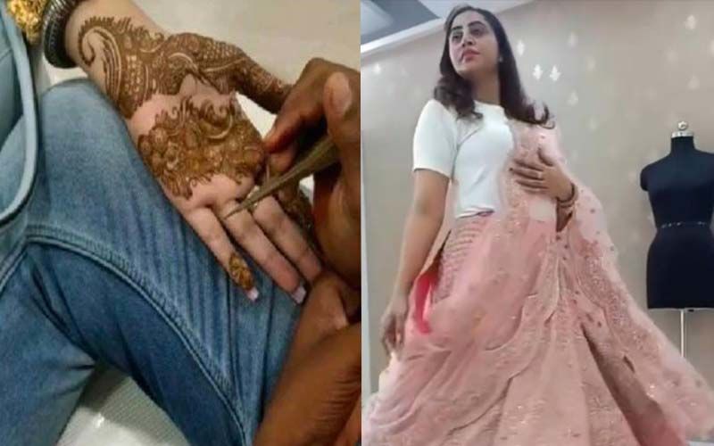 Rahul Vaidya-Disha Parmar Wedding: Arshi Khan Says 'Sheru Ke Abba Ki Shaadi Hai' As She Applies Mehendi On Her Hands And Flaunts Her Lehenga -WATCH