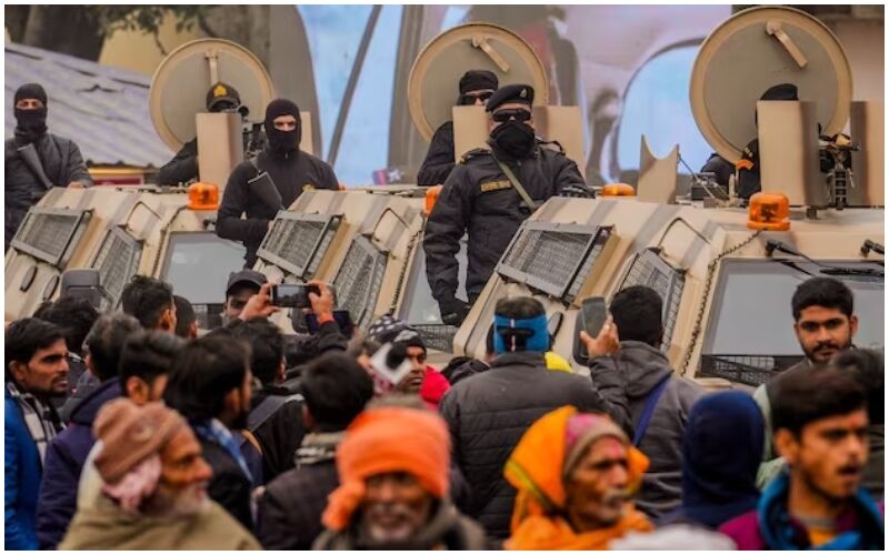 Ram Mandir 'Pran Pratistha' Ceremony: 13,000 Security Forces, Anti-Bomb Squads, Commandos And Drones Deployed; Tight Security At The Holy Site In Ayodhya