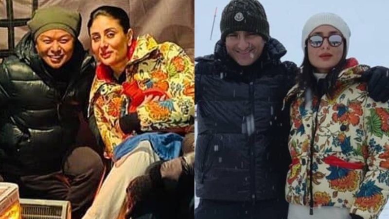 Kareena Kapoor Recycles Her Floral Swiss Jacket On A Cool Night On The Sets Of Laal Singh Chaddha - PICS