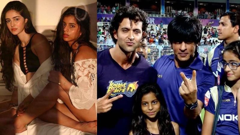 BFFs Ananya Panday-Suhana Khan Look Nearly UNRECOGNISABLE In THIS Throwback Snap With Shah Rukh Khan And Hrithik Roshan