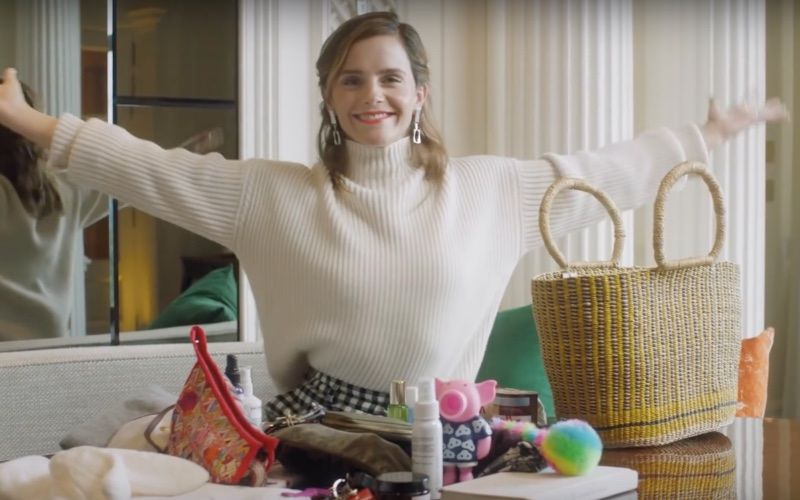 Emma Watson Reveals Bizarre Items In Her Handbag Including Vegan Deodorant, Muscle Rub And Tooth Mouse – VIDEO