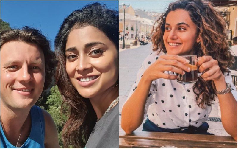 Taapsee Pannu Bumps Into Shriya Saran And Husband Andrei Koscheev While Vacationing In Russia; Actress Calls It ‘A Special Sweet Catch Up’ — See Pic