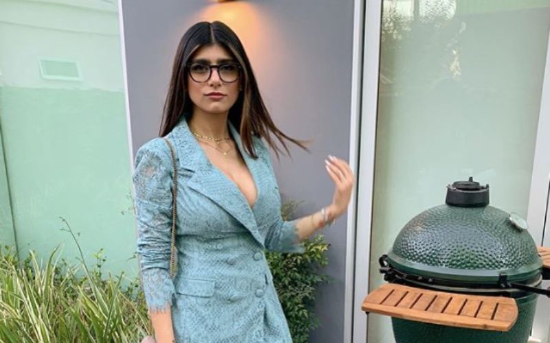 Former Porn Star Mia Khalifa Faces A Slip Up As Her Boob Patch Pops Out  While