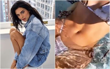 Kendall Jenner Enjoys A Good Swim While Flaunting Her Oh-So-Sexy Abs In Bikini– Watch Video