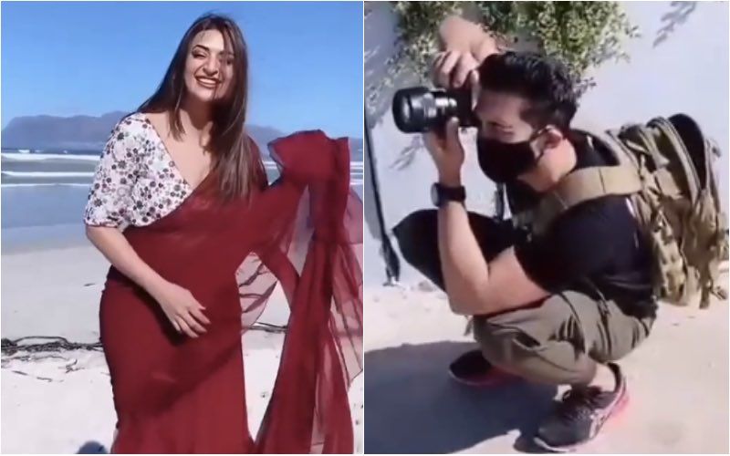 Khatron Ke Khiladi 11: Abhinav Shukla Turns Photographer; 'Sharmili' Divyanka Tripathi Poses In Saree For 'Biggini Shoot' Instead Of Bikini – VIDEO