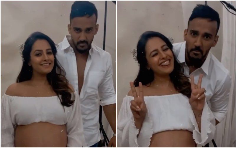 Preggers Anita Hassanandani Looks Like An Angel In White; Flaunts Her Baby Bump In Maternity Shoot With Hubby Rohit Reddy- WATCH