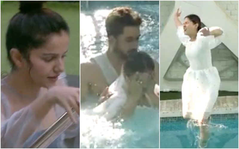 Bigg Boss 14: Rubina Dilaik Slips And Falls Into The Swimming Pool; Aly Goni Comes To Her Rescue – VIDEO