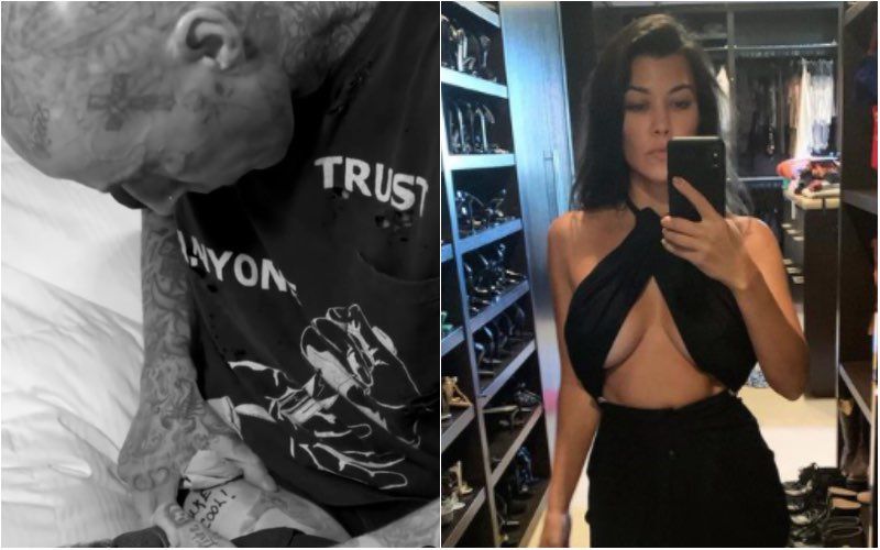 Travis Barker Inks Himself ‘You’re So Cool’; Netizens Ask ‘Did Kourtney Kardashian Write That On You’ – VIDEO