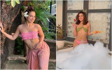 Amidst Break Up Rumours With Priyank Sharma, Benafsha Soonawalla Flaunts Her Bod In The Tiniest Bikini Top Next To A Foam Bath