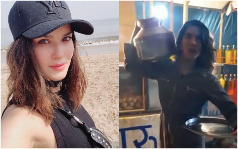 Anamika: Sunny Leone Seems To Be In A Jovial Mood As She Does Some ‘Masti On The Sets’; Says She Did Not Smash Paani Puri Sitting Next To An Utter Mess – VIDEO