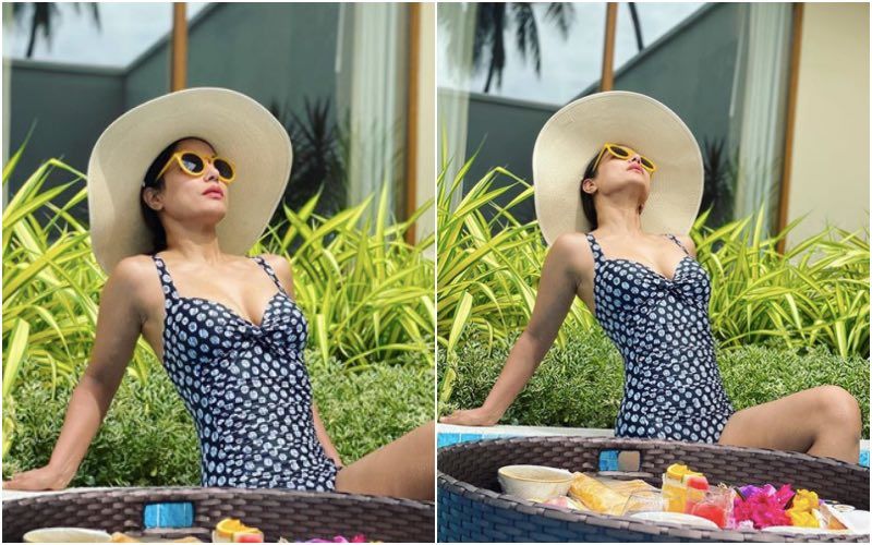 Hina Khan Is Raising The Mercury Levels As She Flaunts Her Sexy Curves In One-Piece