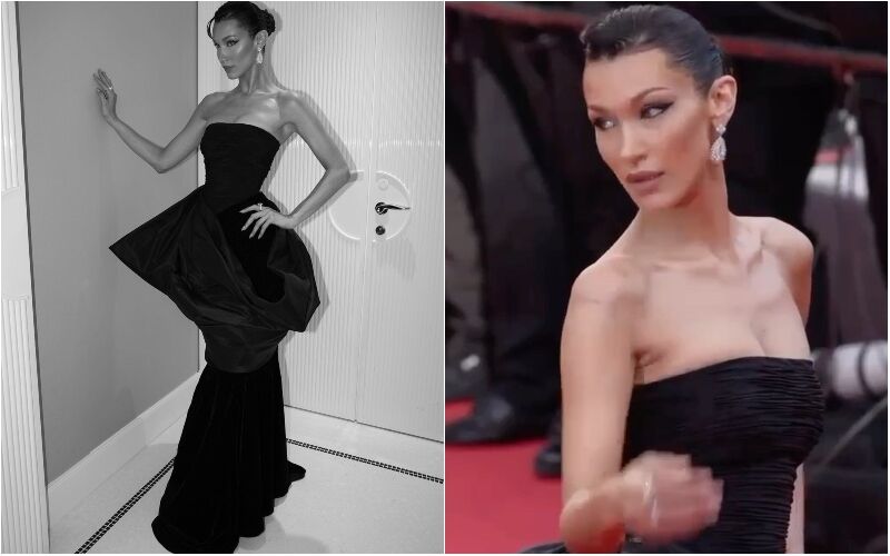 Cannes 2022: Bella Hadid Sizzles In 1987 Black Versace Gown; Hopes To Make Donatella Versace And Gianni ‘PROUD’-SEE PICS