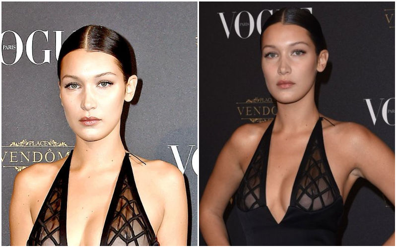 THROWBACK! Bella Hadid Flaunts Her N**ple Piercings Through Her Black Dress With Plunging Neckline, Bringing Drama To The Red Carpet!