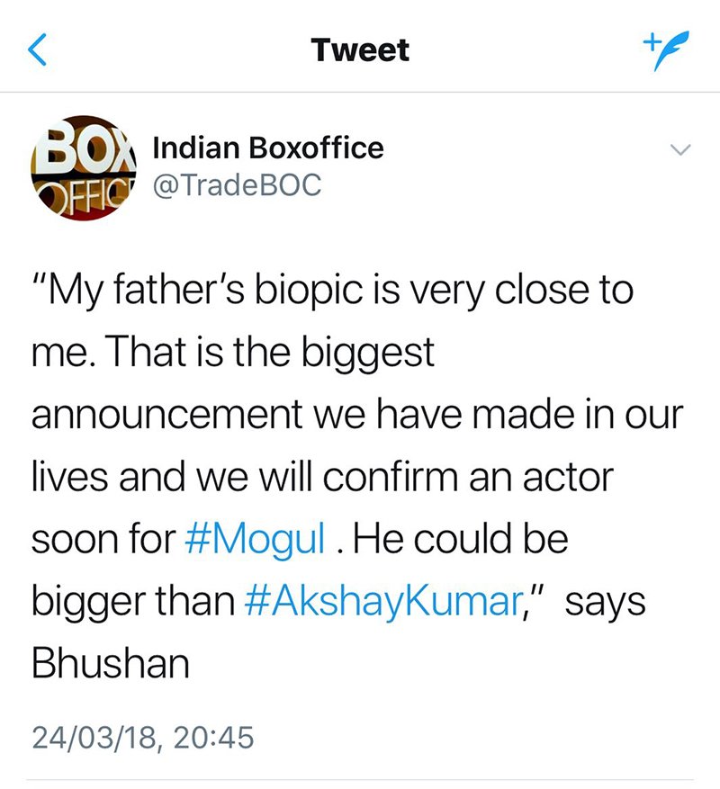 Bhushan Kumar Tweet