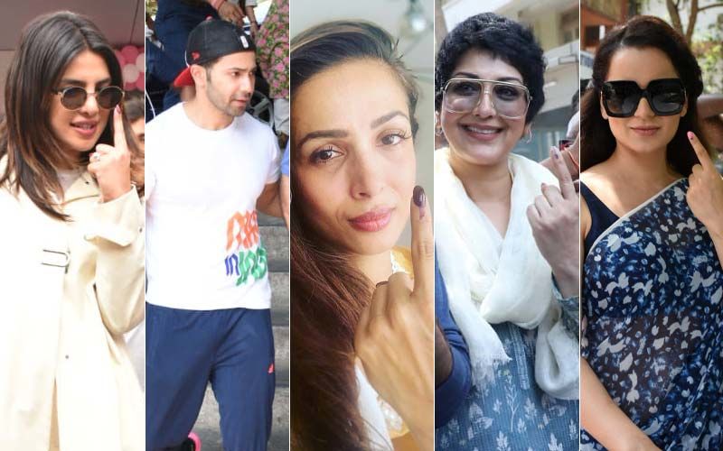 Lok Sabha Elections, 2019: Priyanka Chopra Jonas, Varun Dhawan, Malaika Arora, Sonali Bendre, Kangana Ranaut Cast Their Vote- Pics Inside