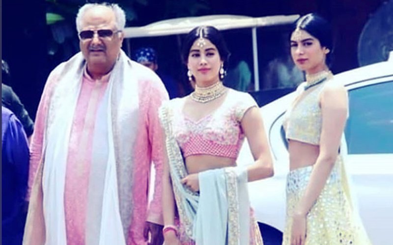 Sonam Kapoor Wedding: Janhvi & Khushi Arrive With Dad Boney