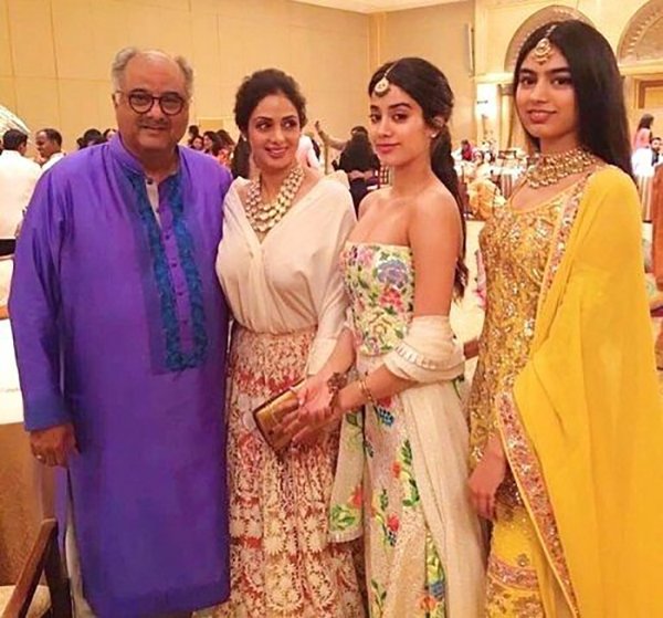 Boney Kapoor With Sridevi Janhvi And Khushi