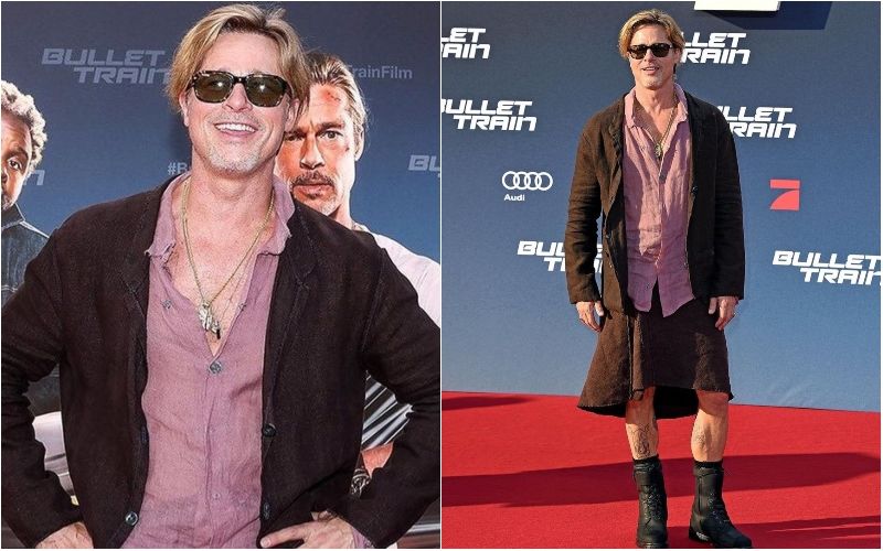 Brad Pitt Rocks Knee-Length SKIRT On Red Carpet In Berlin; Fans Are Confused Over His New Look: ‘He’s A Desperate Man Trying To Be Trendy’