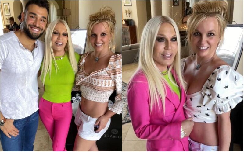 Britney Spears Meets Donatella Versace Today & Instagram Goes Wild