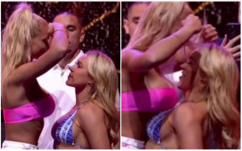 OnlyFans Boxer Elle Brooke Tires To Kiss Her opponent During Faceoff As She Wears A Bikini During Weigh-Ins! Check Out The Ultimate Drama