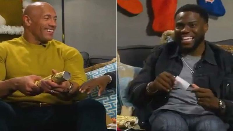 Jumanji Stars Dwayne Johnson And Kevin Hart Celebrate Christmas The British Way- The Video Is Hilarious AF
